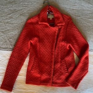 Lucky brand zip-up knit sweater jacket